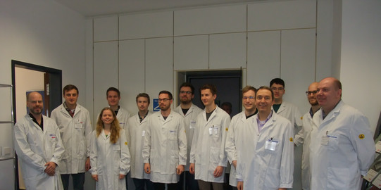Der Lehrstuhl für Hochfrequenztechnik und Mitarbeiter von Intec zu Gast bei einer Werksführung von Coronex in Ratingen am 22. Januar 2020.